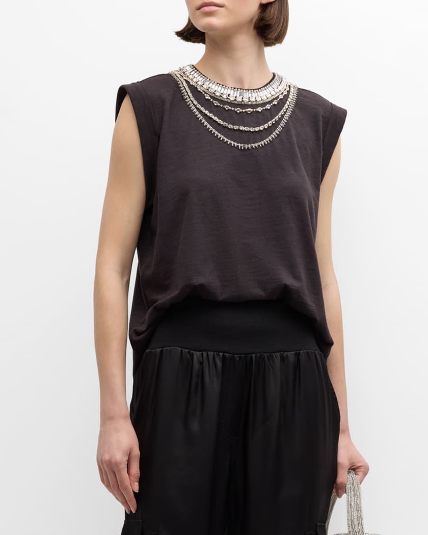 Bella Layered Necklace Cotton Tee
