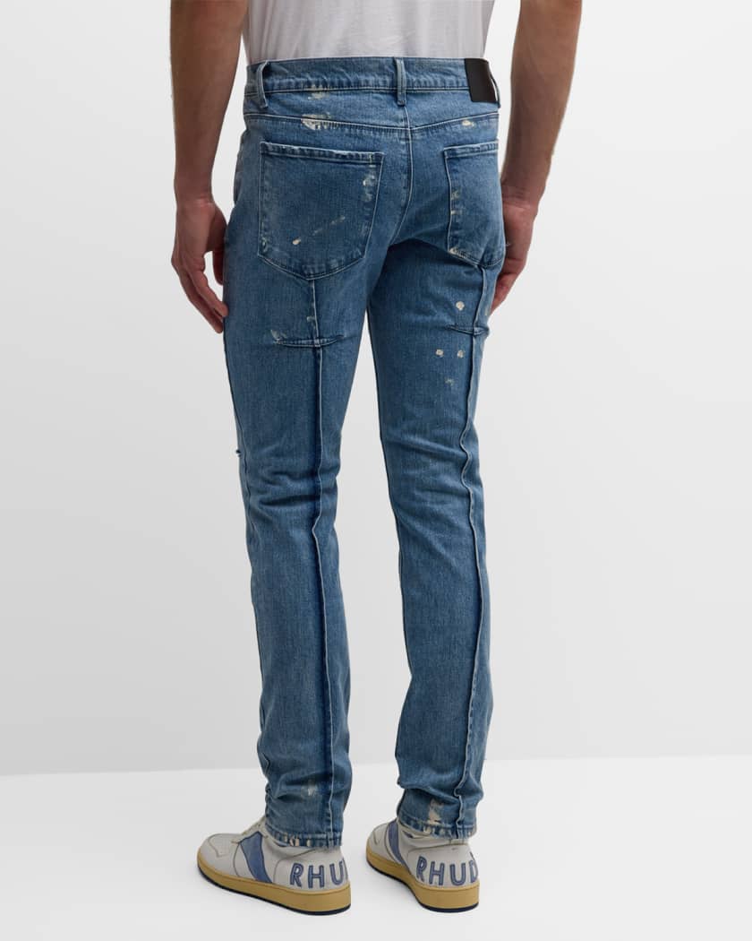 Men's Clayton Distressed Paint-Splatter Jeans