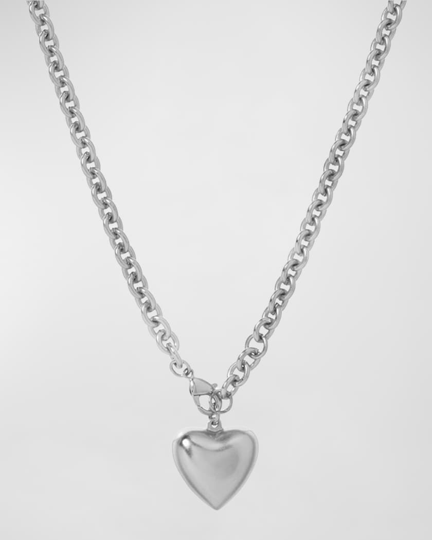 Puffy Hearts Mini Pendant Necklace