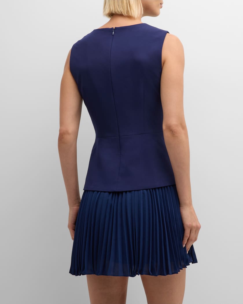 Haddy Sleeveless Pleated Mini Dress