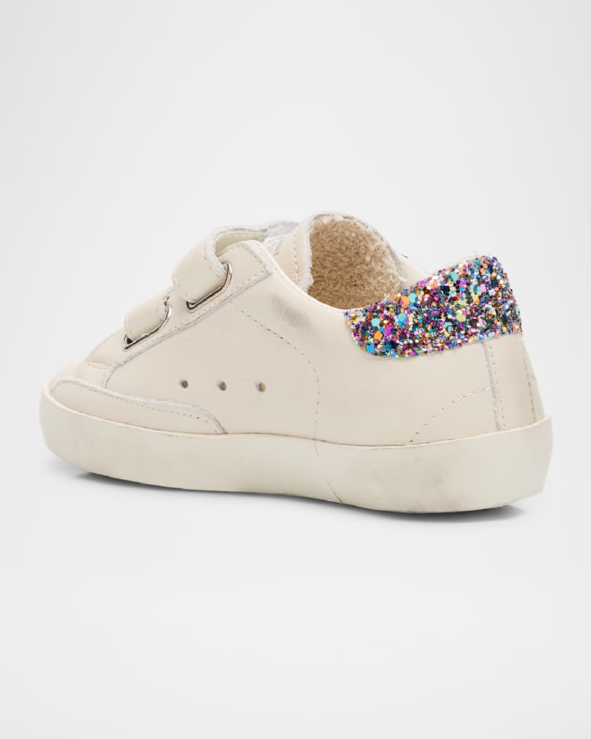 Girl's Old School Glitter Dual-Grip Sneakers, Baby/Toddler