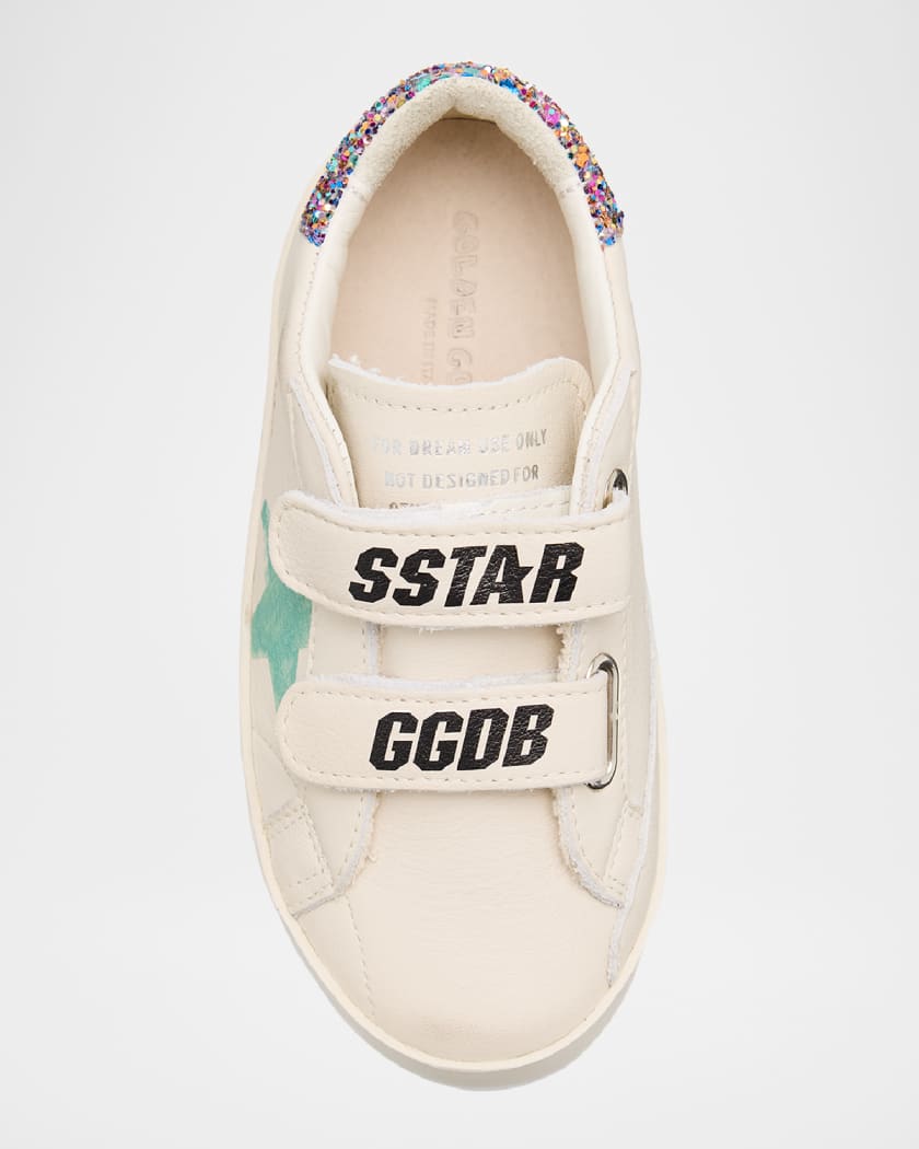 Girl's Old School Glitter Dual-Grip Sneakers, Baby/Toddler