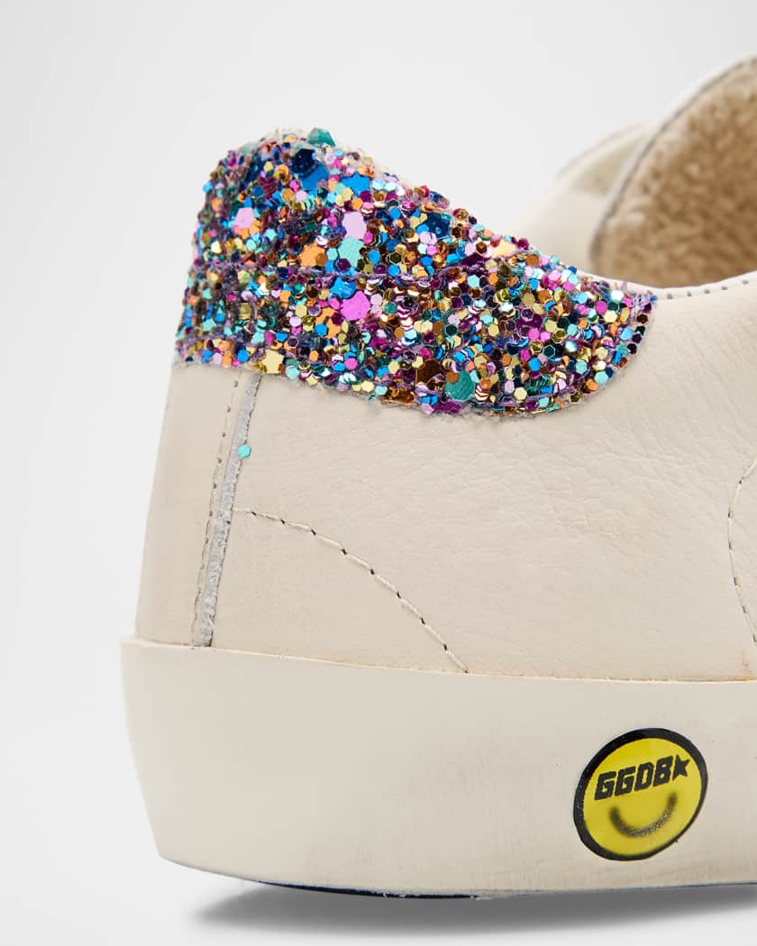 Girl's Old School Glitter Dual-Grip Sneakers, Baby/Toddler