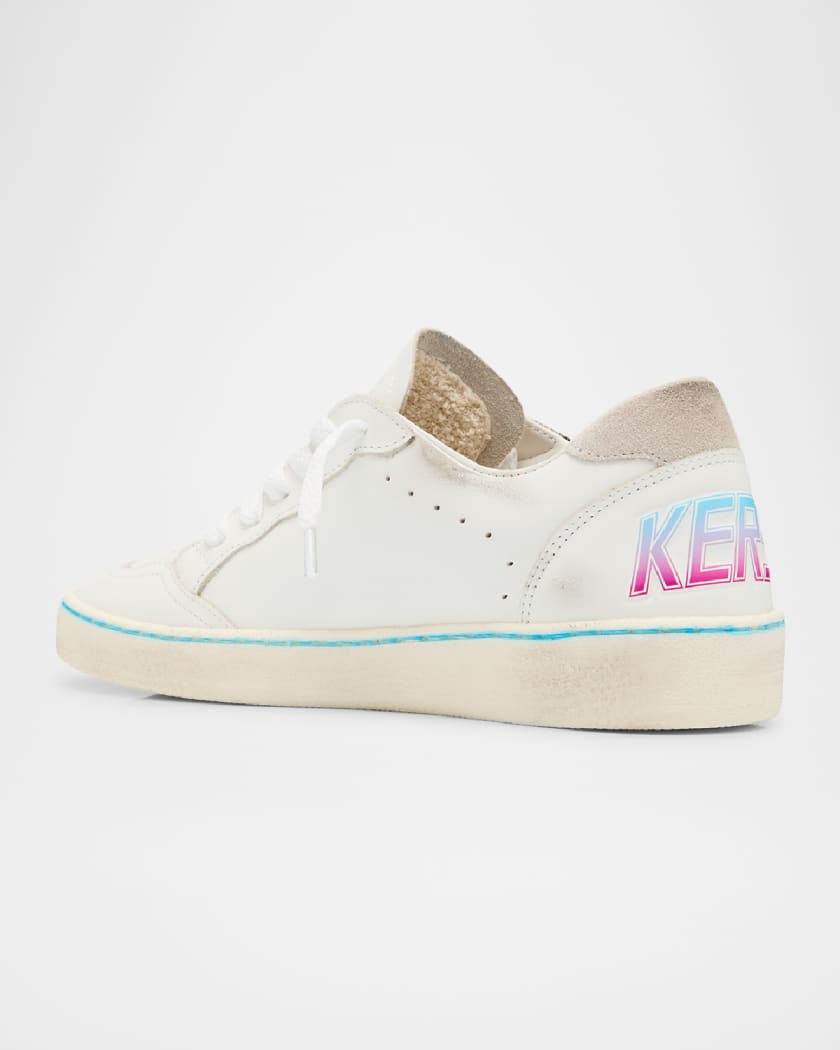 Girl's Ballstar Leather Glitter Sneakers