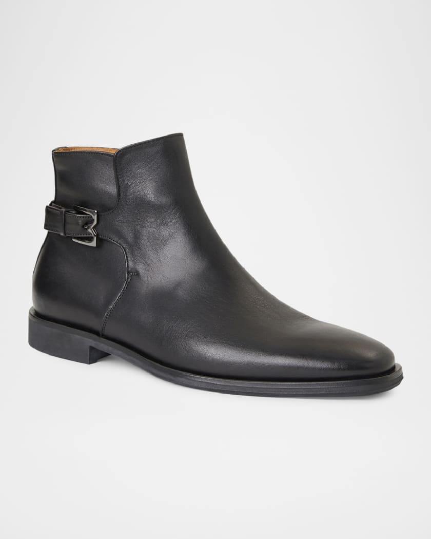 Bruno Magli Men s Rubino Leather Zip Ankle Boots Neiman Marcus