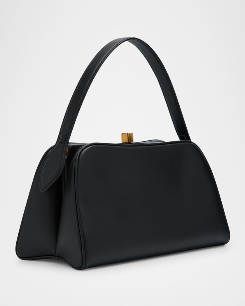 Cate Calfskin Leather Top-Handle Bag