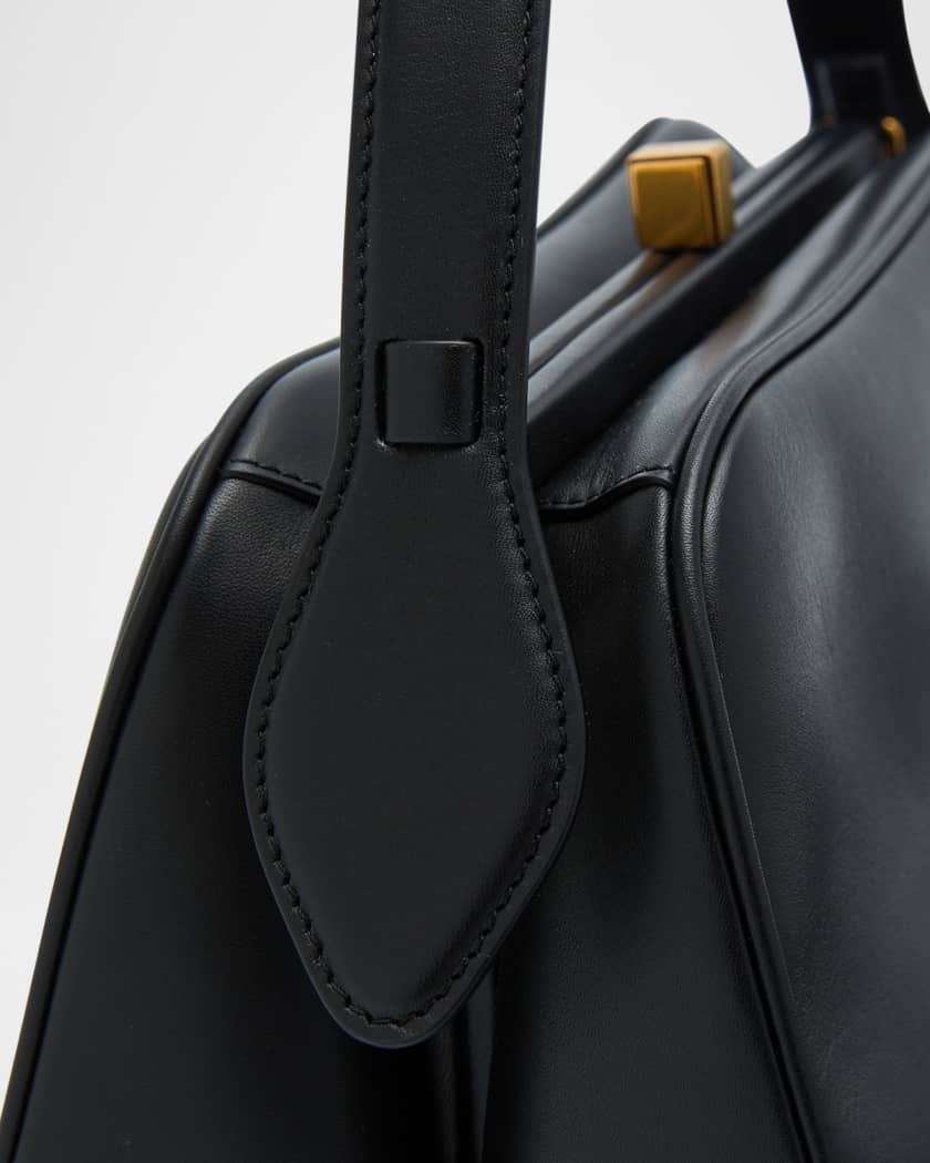 Cate Calfskin Leather Top-Handle Bag