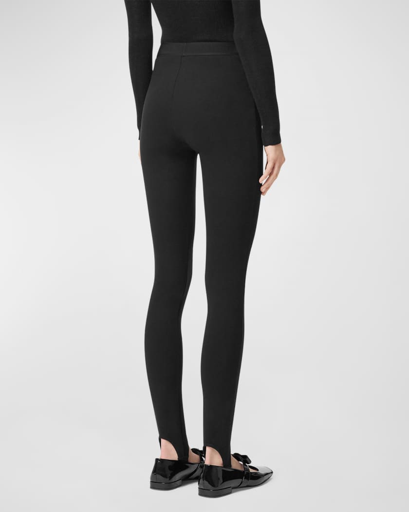 Jebina Punto Milano Knit Logo-Band Stirrup Leggings