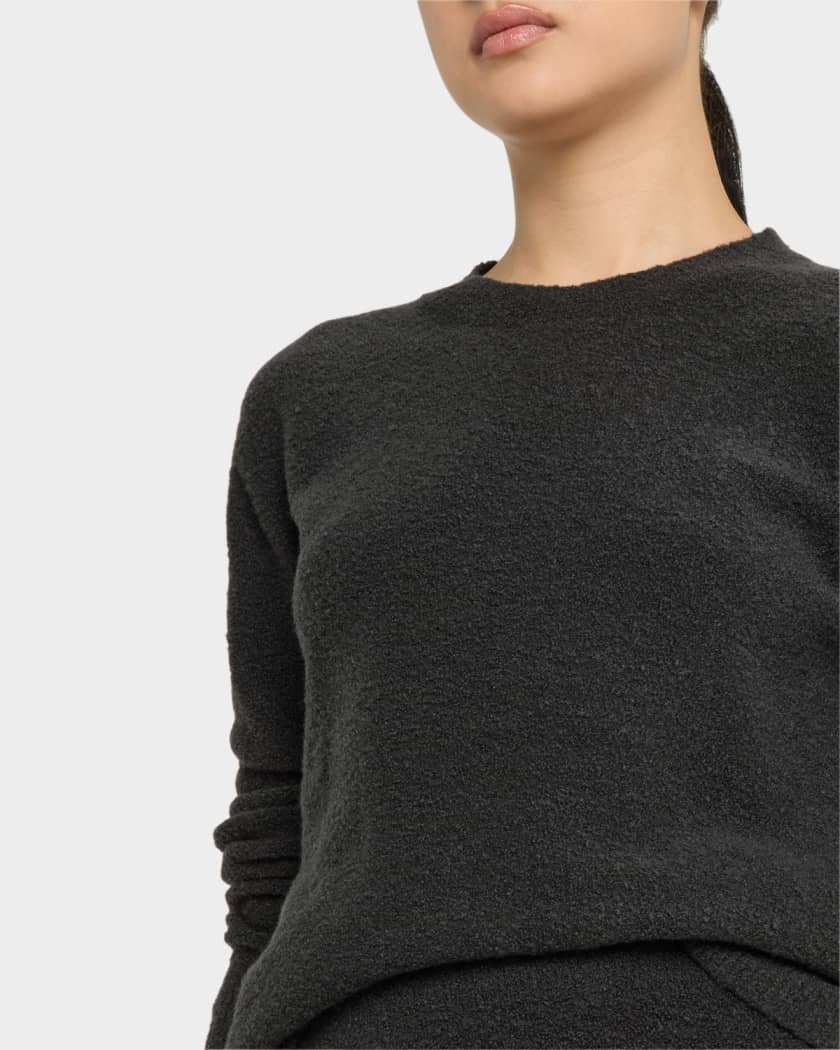 Tania Cashmere Boucle Crewneck Sweater