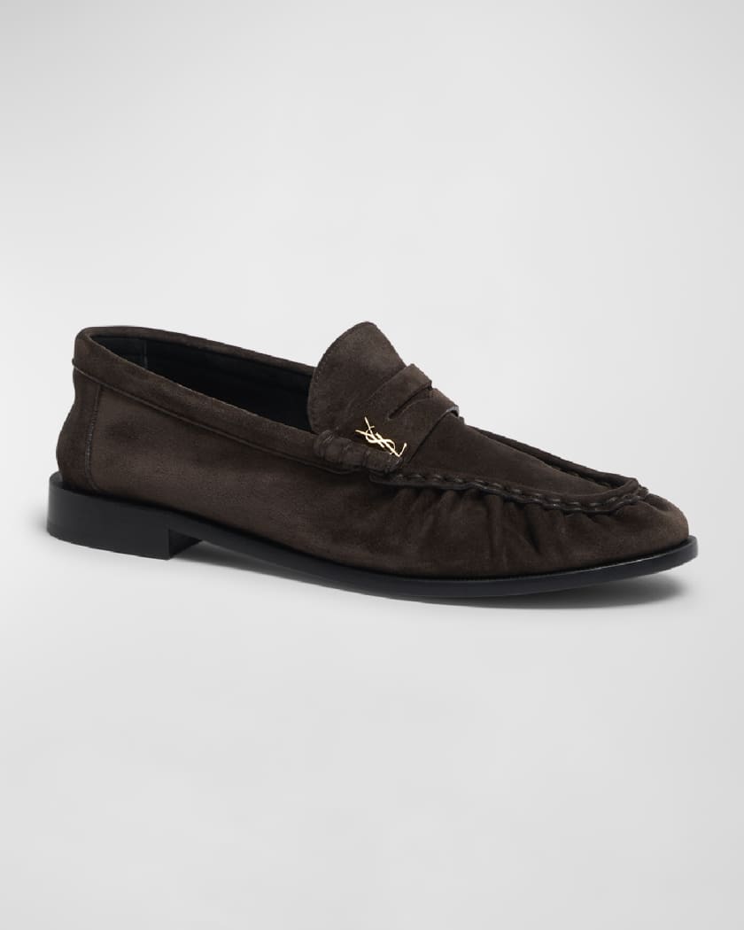 Suede YSL Penny Loafers