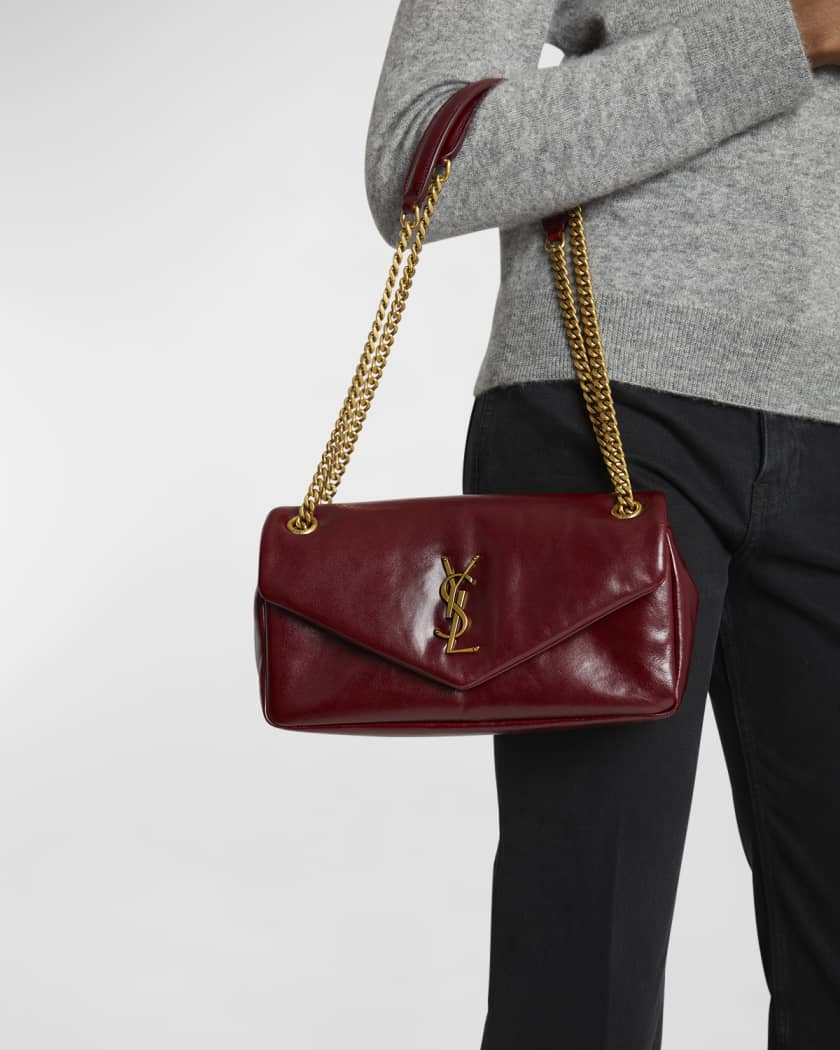 Calypso Small YSL Shoulder Bag in Smooth Padded Leather