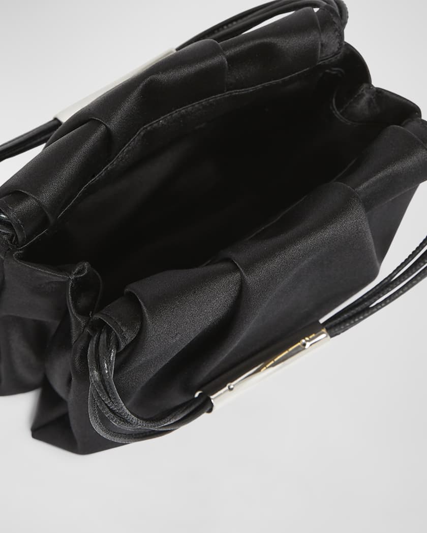 Pochon Mini Top-Handle Bag in Satin Silk 