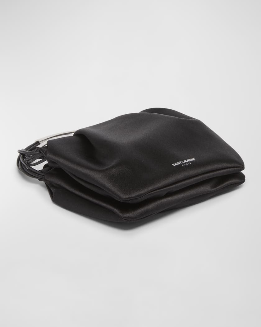Pochon Mini Top-Handle Bag in Satin Silk 