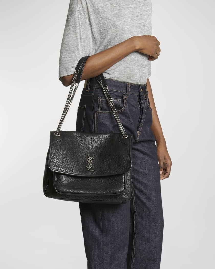Niki Large YSL Shoulder Bag in Lambskin Leather
