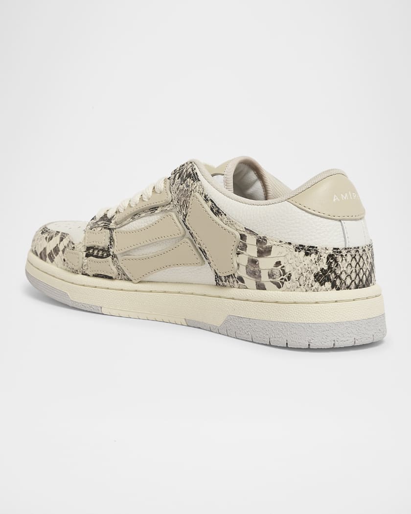 Men's Skel Snake-Embossed Low-Top Sneakers
