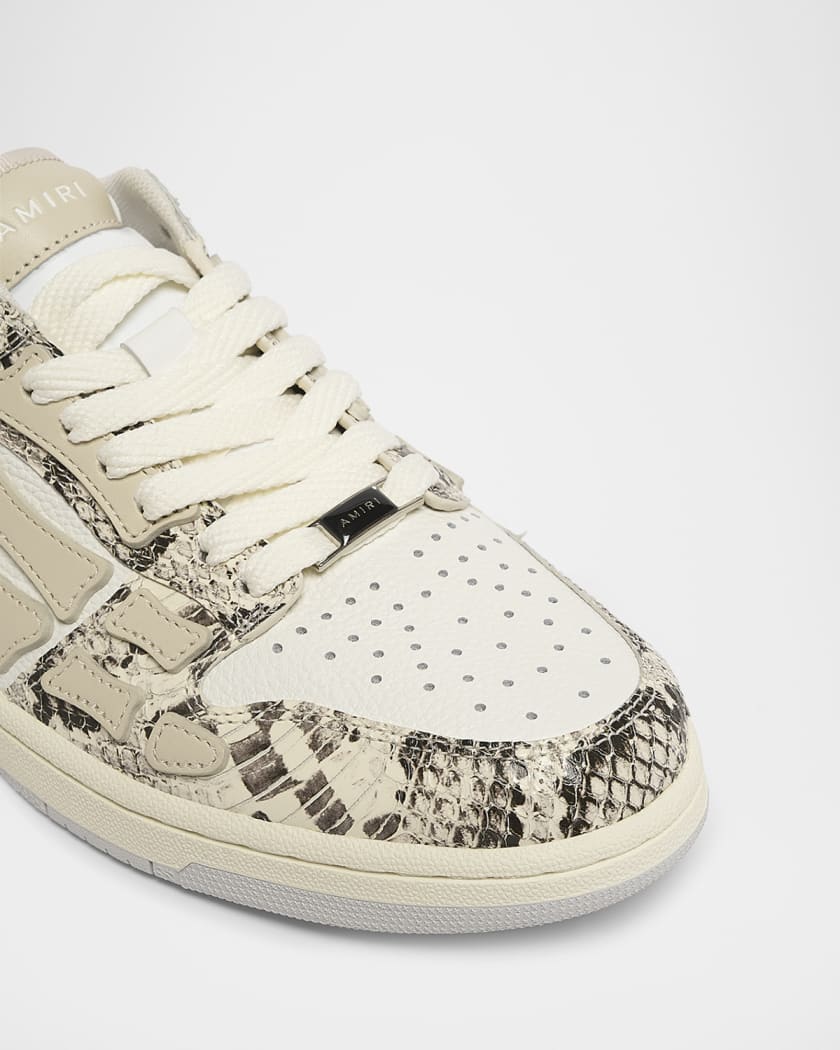 Men's Skel Snake-Embossed Low-Top Sneakers