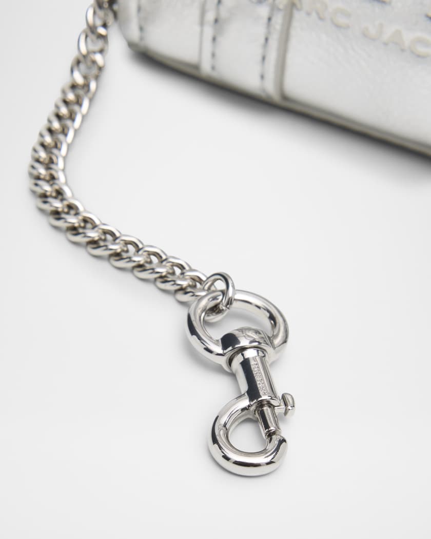 The Metallic Leather Nano Tote Charm