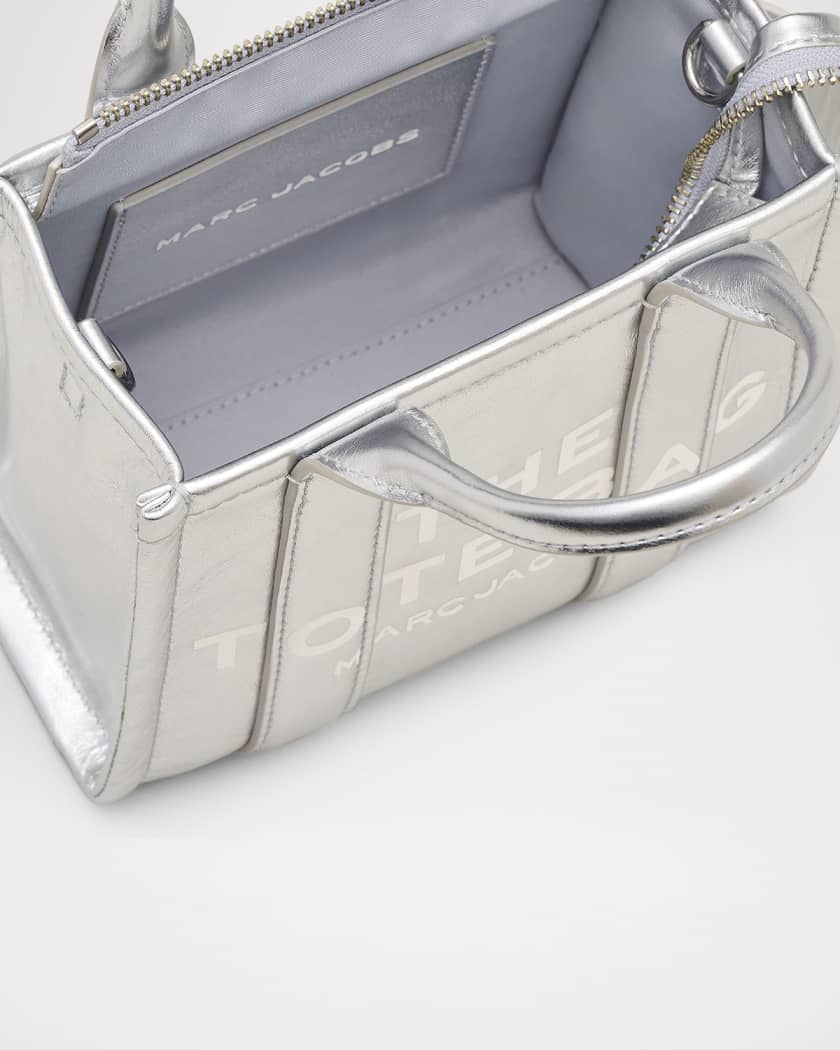 The Metallic Leather Crossbody Tote Bag