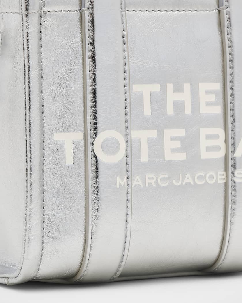 The Metallic Leather Crossbody Tote Bag