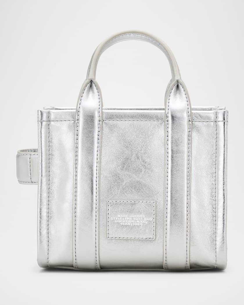 The Metallic Leather Crossbody Tote Bag