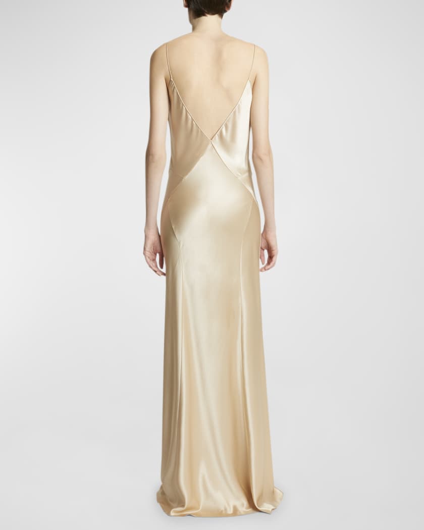 Satin Drop Waist Gown