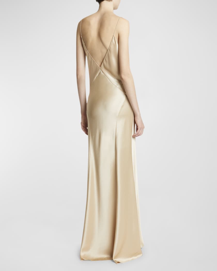 Satin Drop Waist Gown