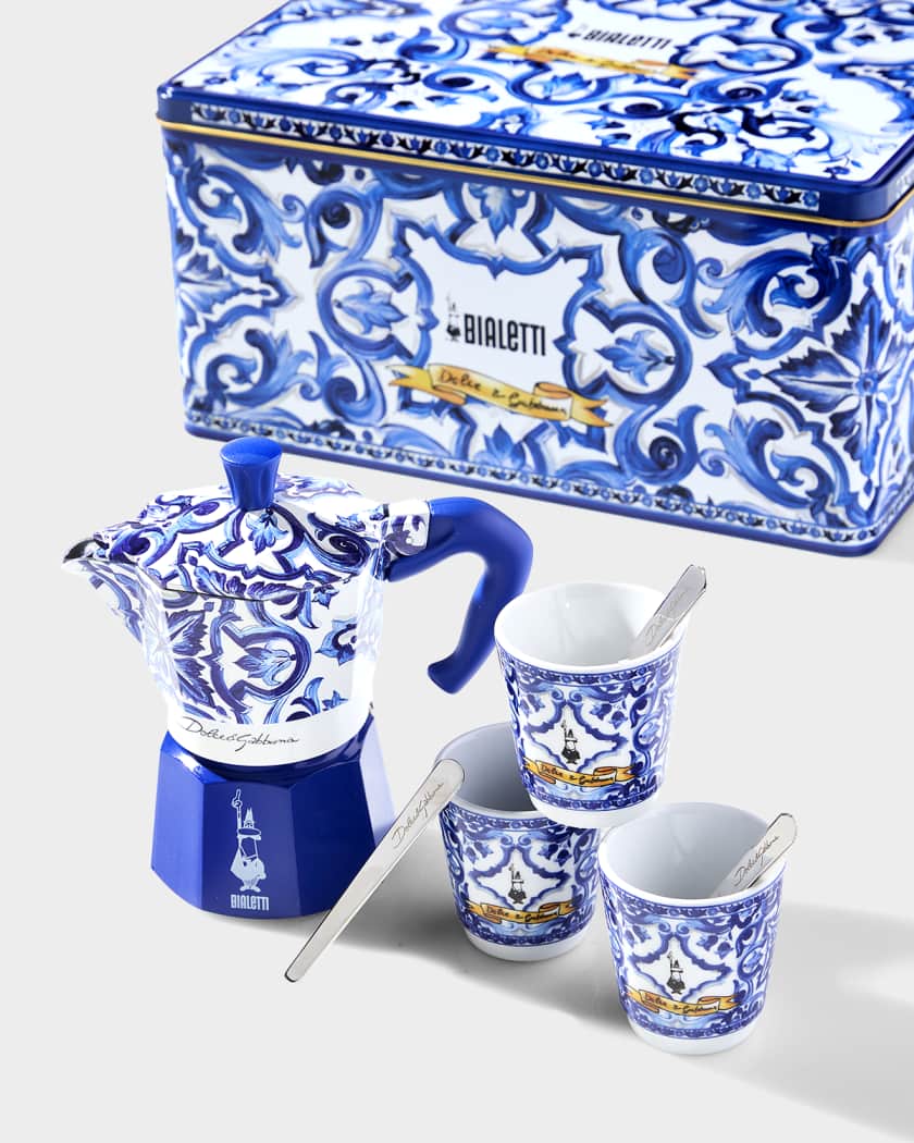 2-Cup Moka Express Pot With Espresso Cups & Stirrers 
