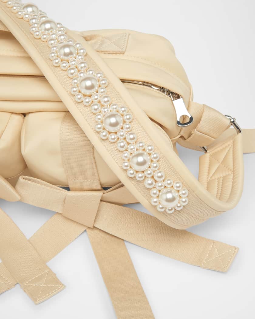 Utility Bow Pearly Pochette Shoulder Bag