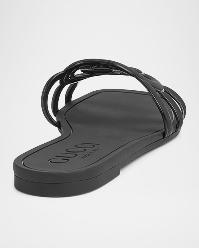 Palma GG Rubber Flat Slide Sandals