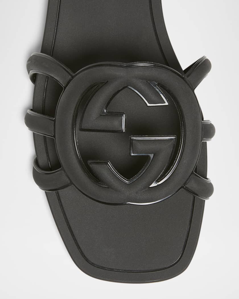 Palma GG Rubber Flat Slide Sandals