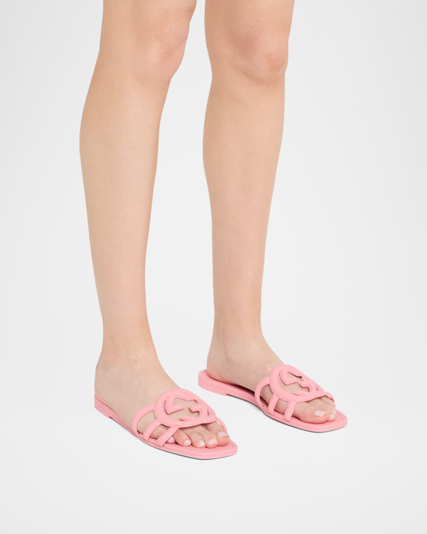 Palma GG Rubber Flat Slide Sandals
