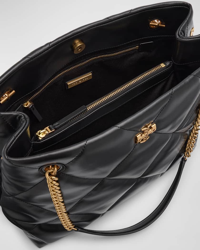 Kira Diamond-Quilt Leather Tote Bag