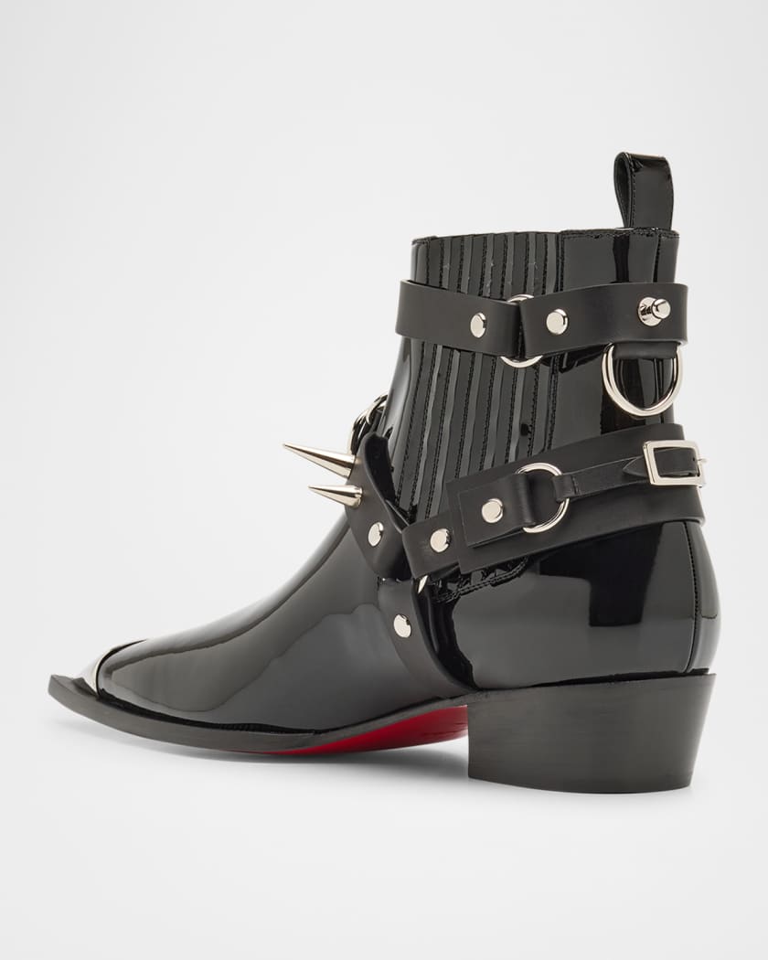 Men's Chesteviss Patent Leather Chelsea Boots