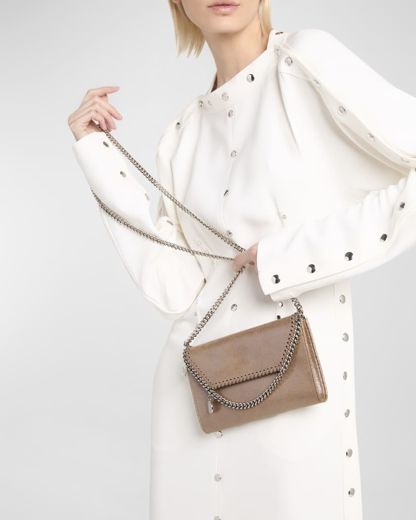 Falabella Mini Shiny Recycled Vegan Leather Crossbody Bag