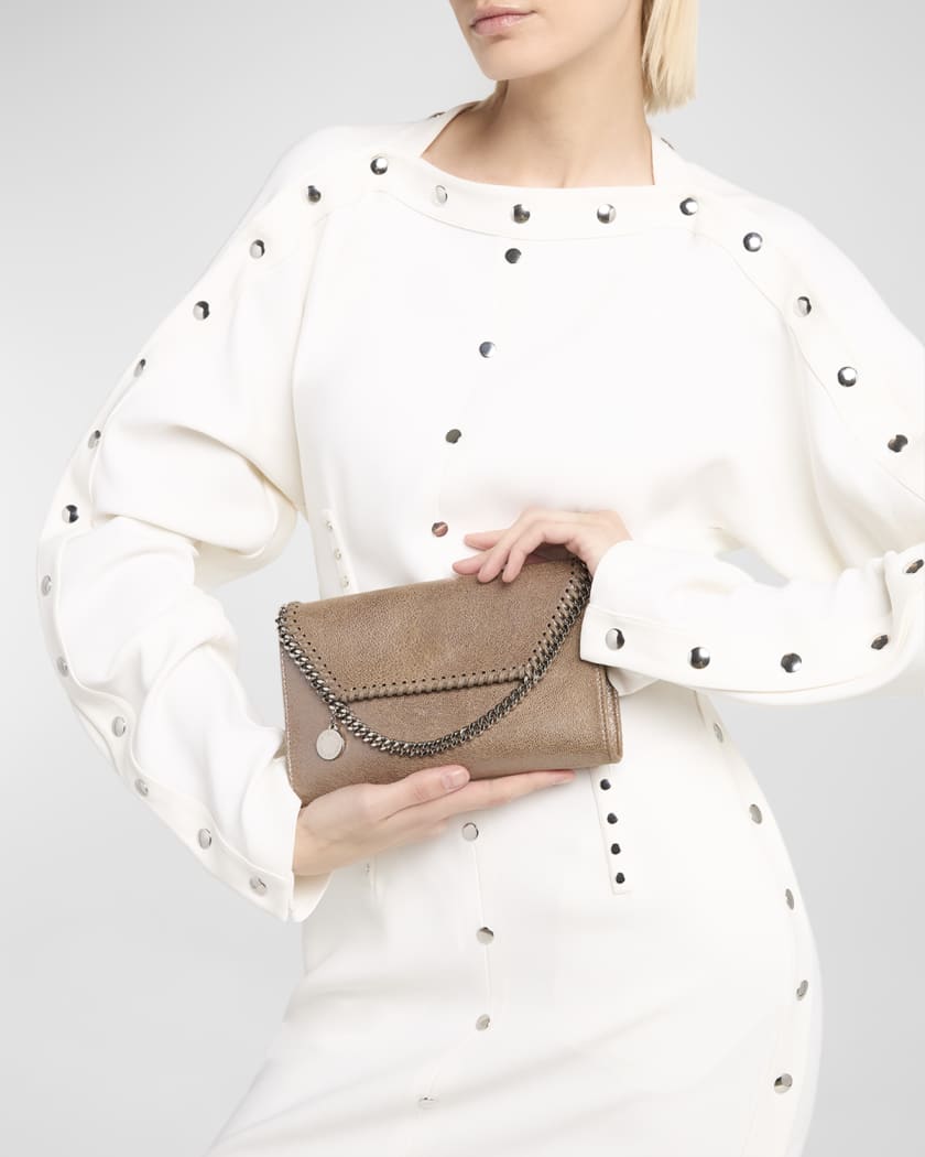 Falabella Mini Shiny Recycled Vegan Leather Crossbody Bag