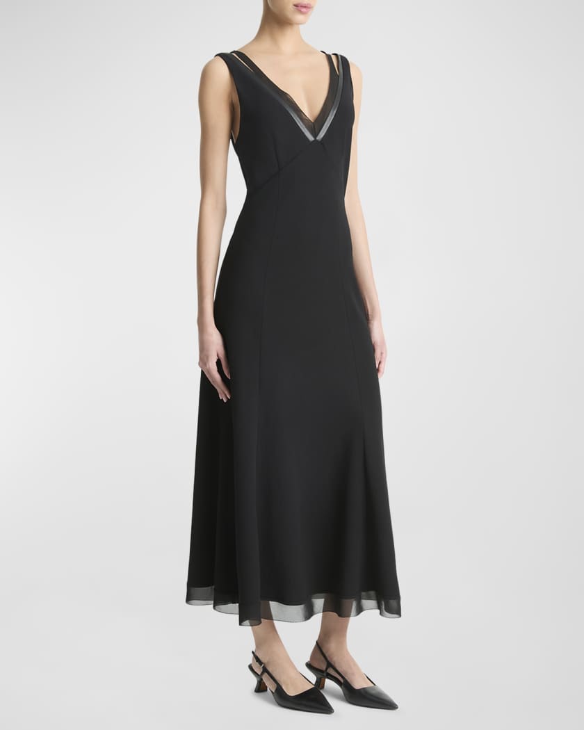 Vince Layered Chiffon Slip Dress | Neiman Marcus