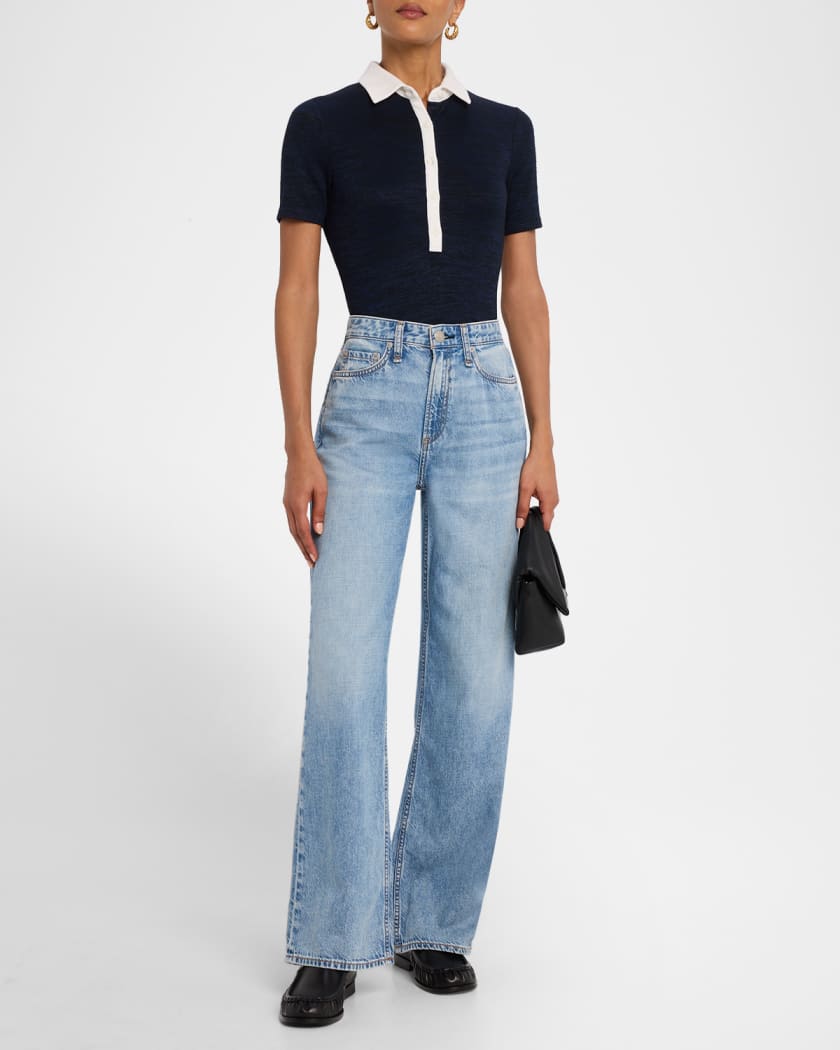 The Knit Button Polo Top