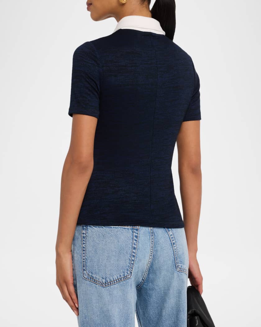 The Knit Button Polo Top