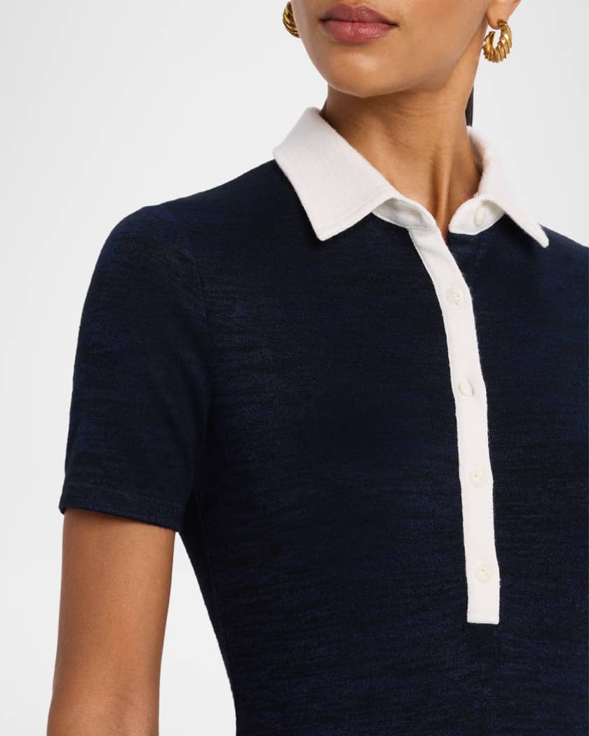 The Knit Button Polo Top