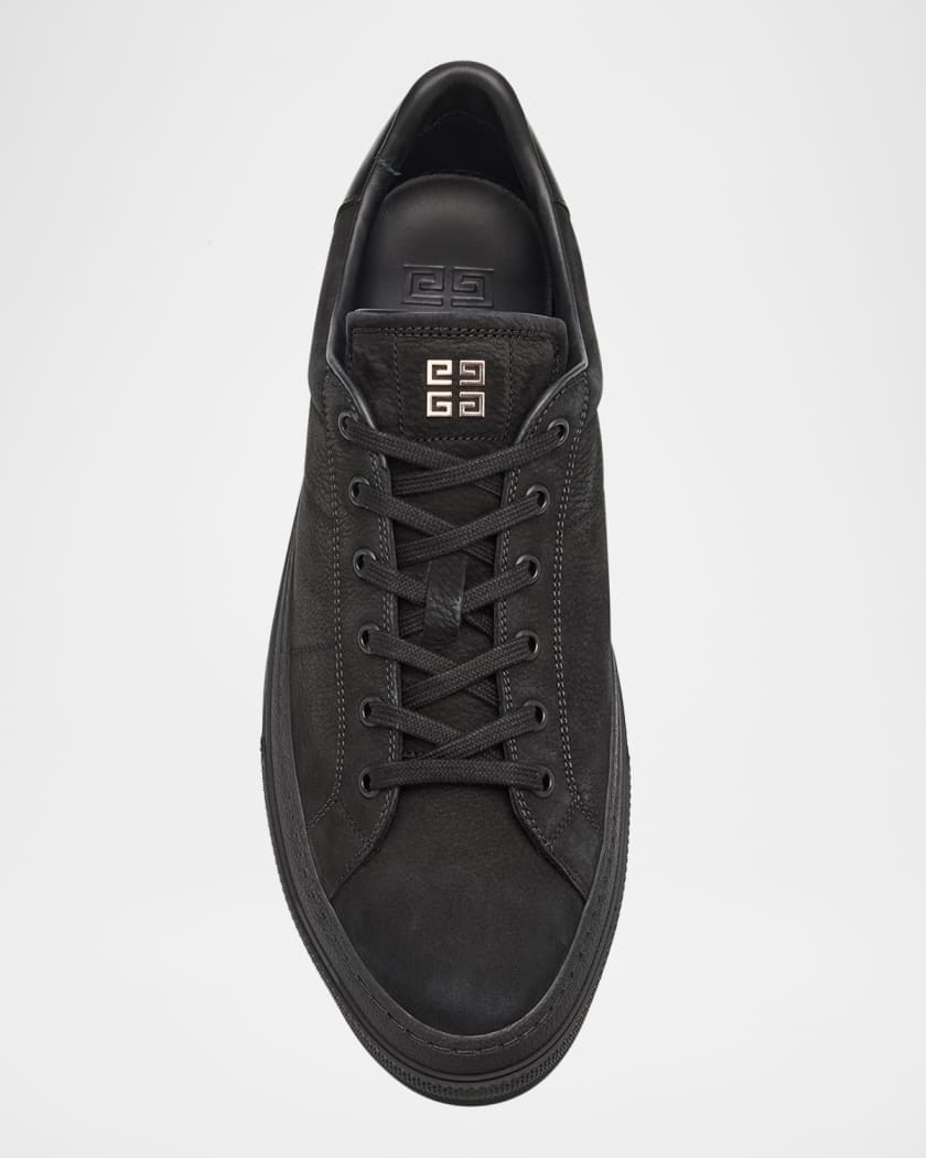 Men's City Sport Grained Leather Low-Top Sneakers
