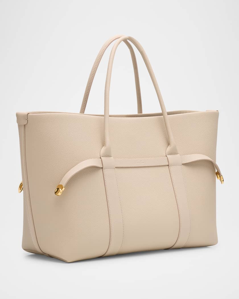 Ghiera Grained Leather & Cashmere Tote Back