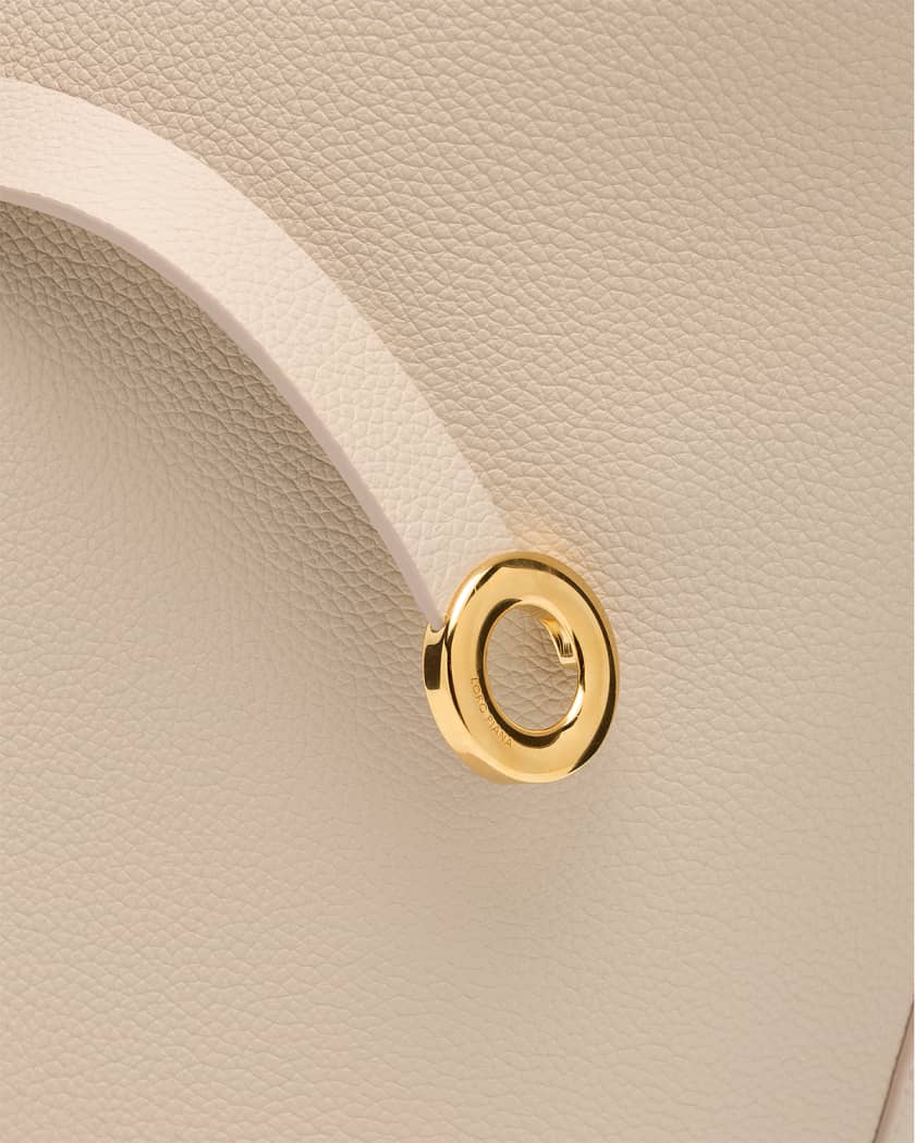 Ghiera Grained Leather & Cashmere Tote Back