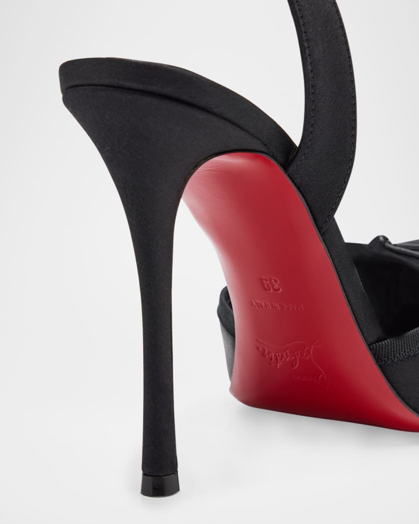 Cassia Silk Ankle-Tie Red Sole Pumps