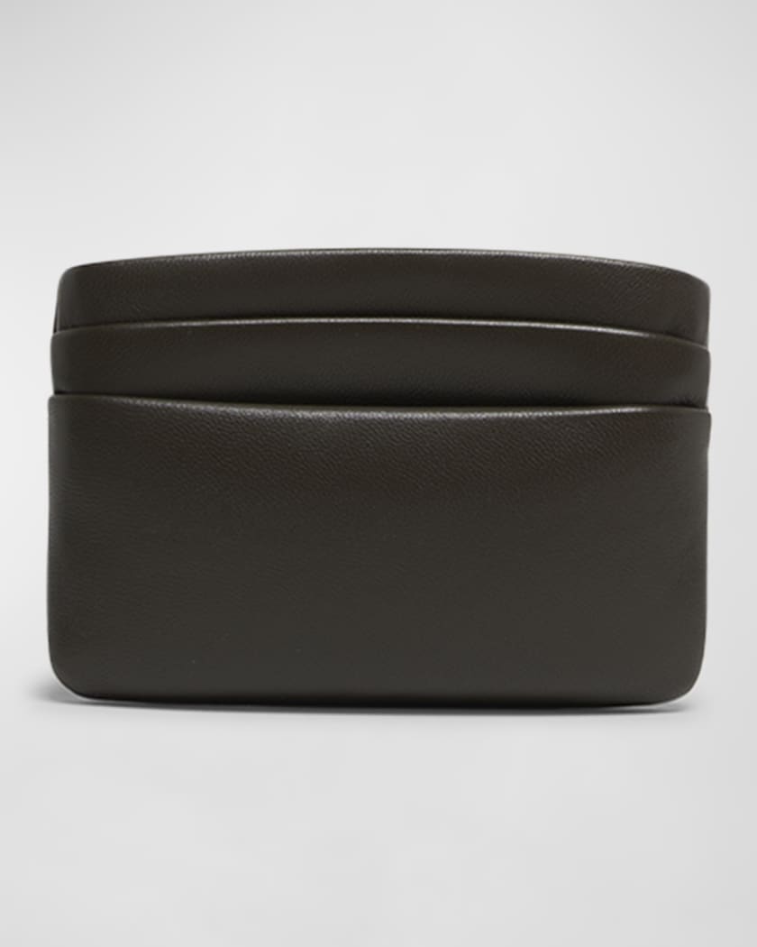 YSL Zip Card Holder in Plonge Leather