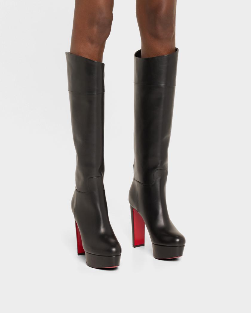 Loo Leather Red Sole Knee Boots