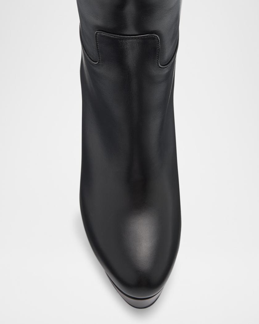 Loo Leather Red Sole Knee Boots