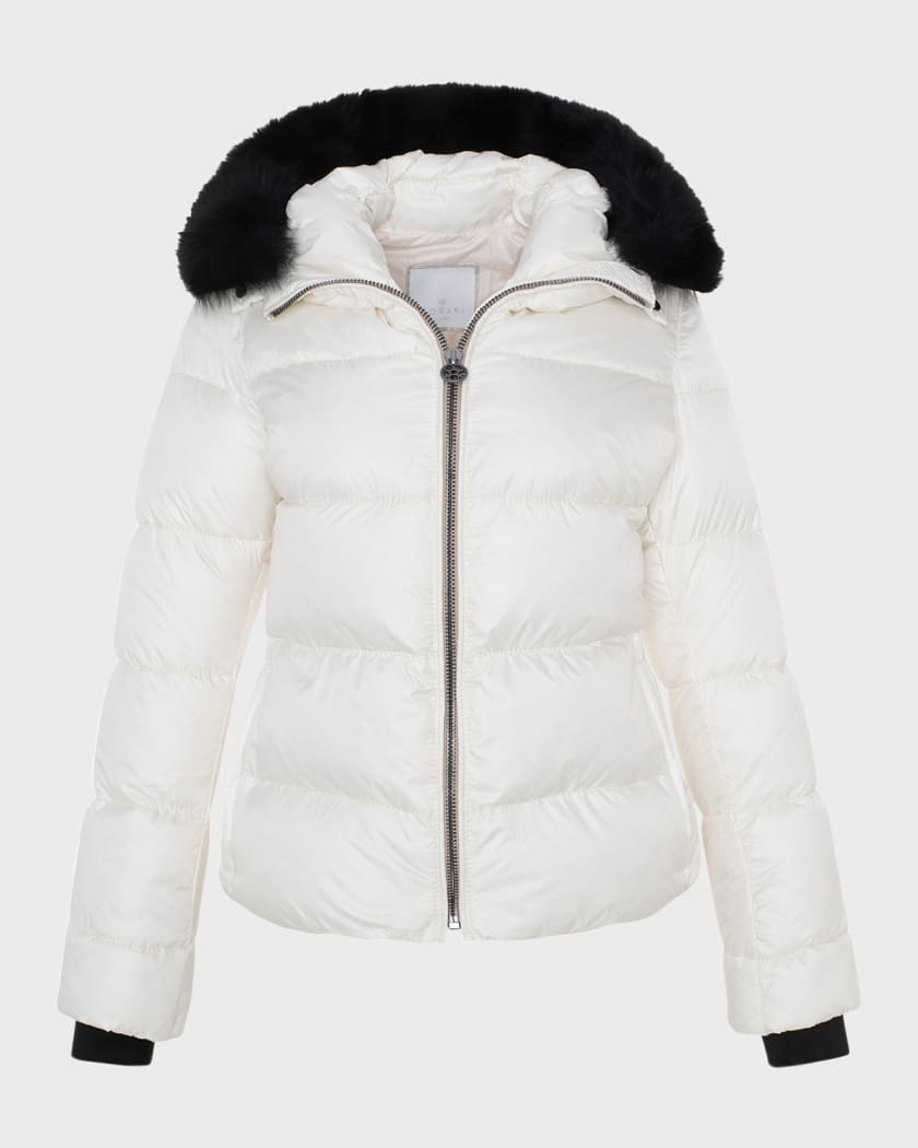 Apres Ski Jacket With Detachable Toscana Lamb Shearling Hood Trim