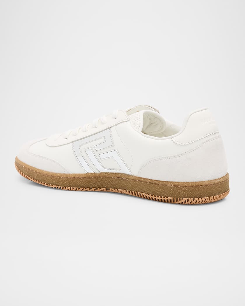 Men's Swan Calfskin Mirror-Leather Low-Top Sneakers