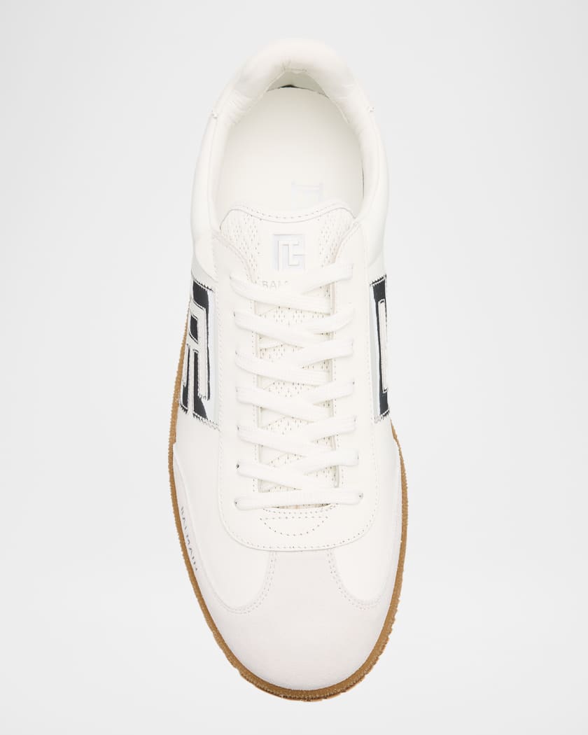 Men's Swan Calfskin Mirror-Leather Low-Top Sneakers