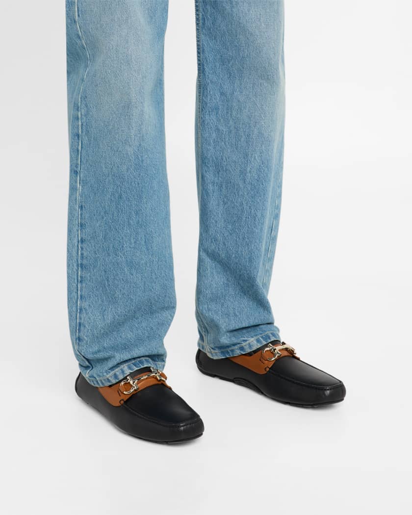 Men's Parigi Gancini-Buckle Leather Drivers
